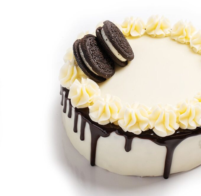 Tarta de mousse de Oreo.